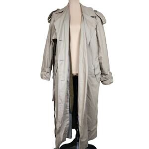 Vintage London Fog Size 16 Beige Trench Coat Jacket